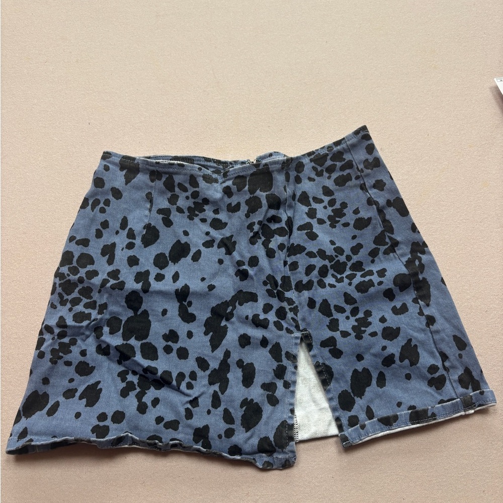 BDG Blue and Black Patterned Women's Skort